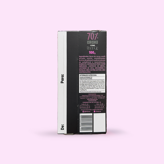 Choco Oz 70% Cacau com Avelã 100g