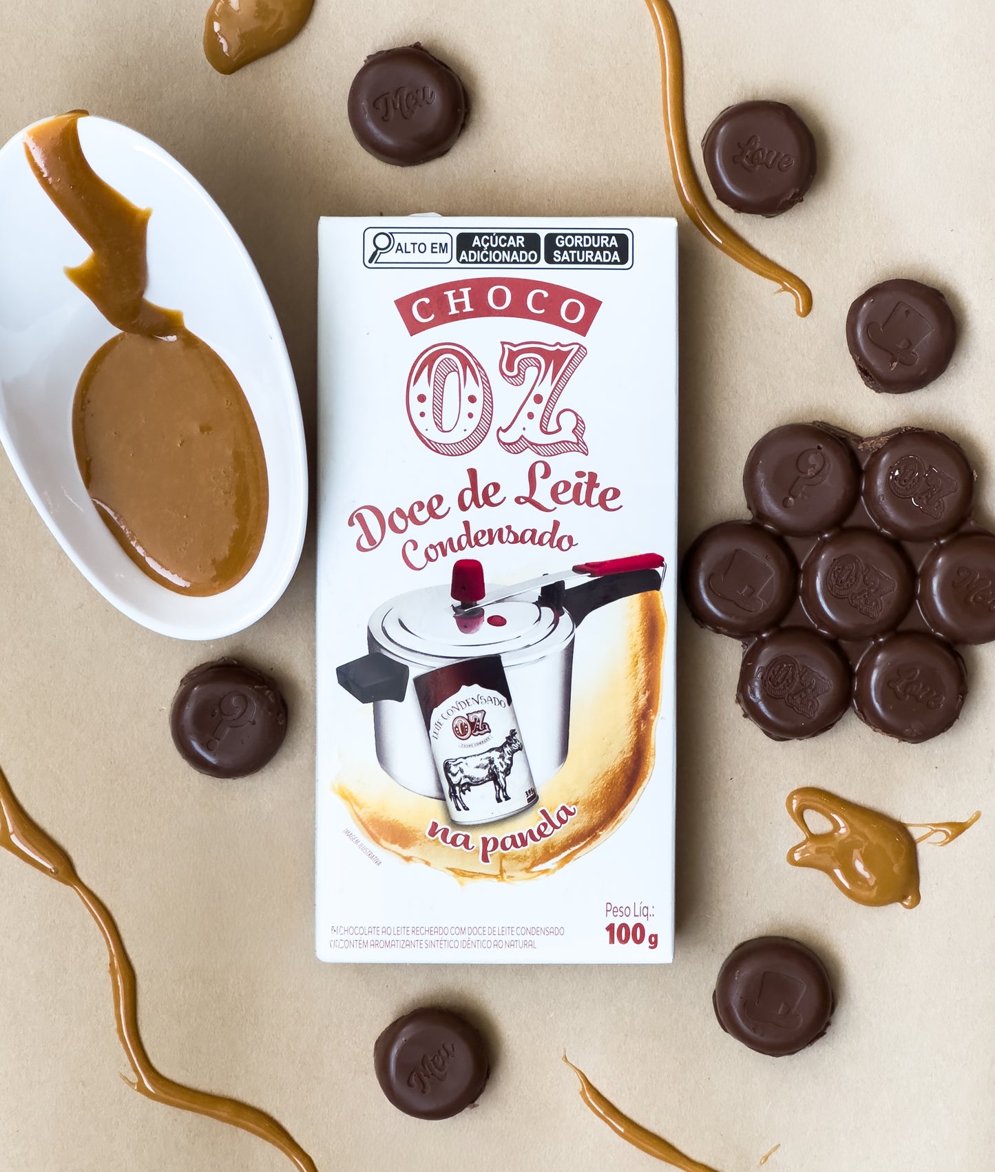 Choco Oz ao Leite com Doce de Leite Condensado 100g