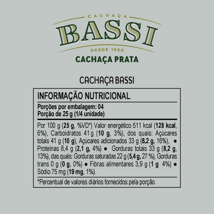 Choco Oz ao Leite com Cachaça Bassi Prata 100g