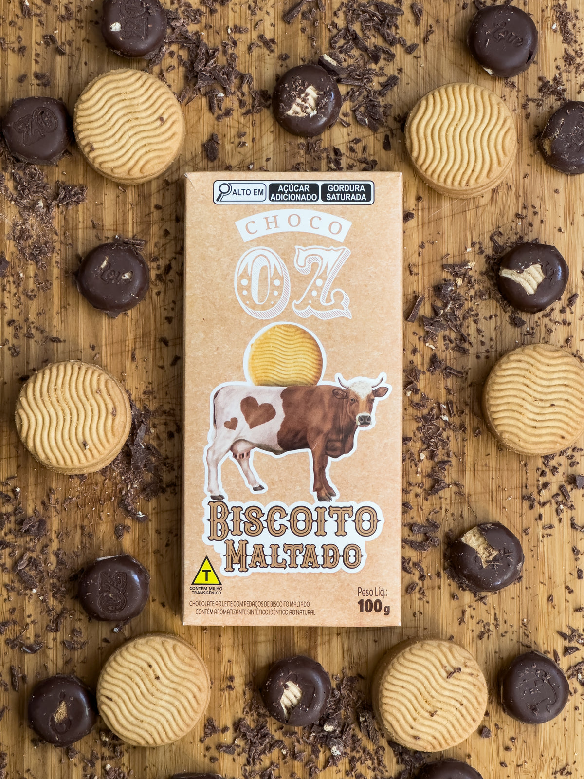 Choco Oz ao Leite com Biscoito Maltado 100g