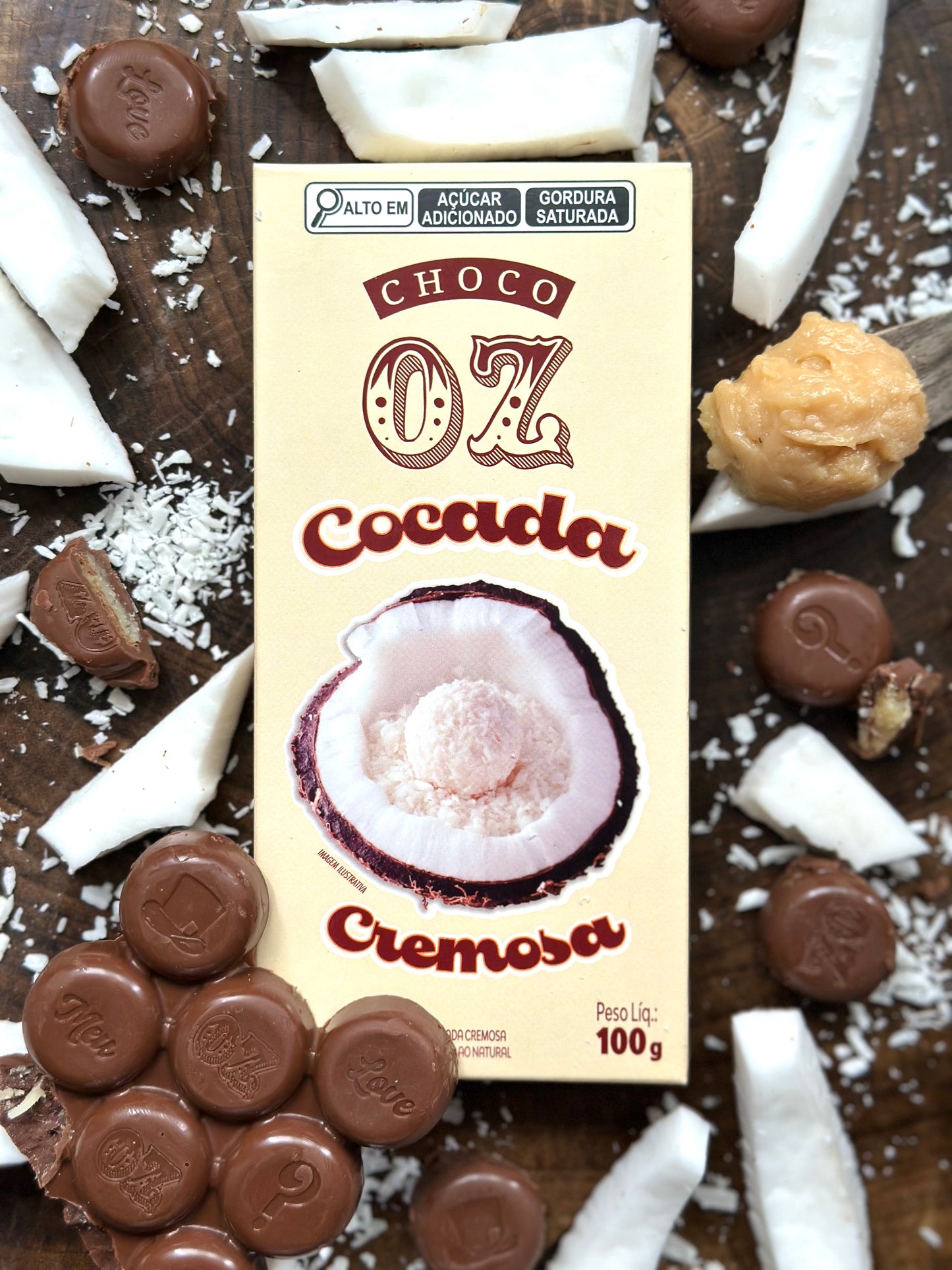 Choco Oz ao Leite com Cocada Cremosa 100g