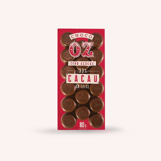 Choco Oz Zero Açúcar 33% Ao leite 80g