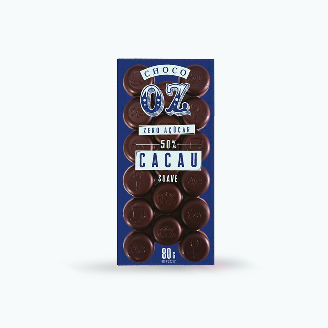 Choco Oz Zero Açúcar 50% Suave 80g