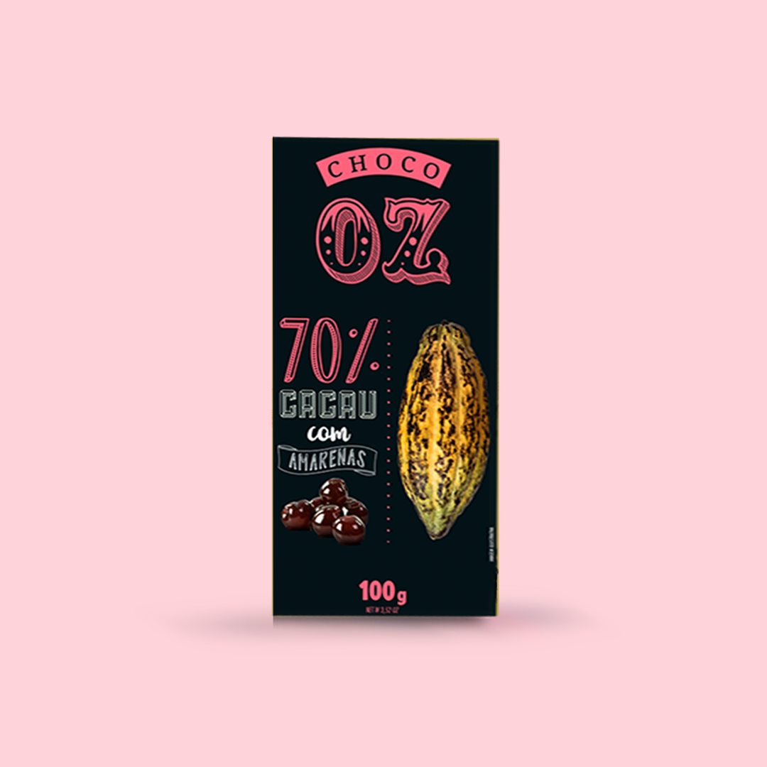 Choco Oz 70% Cacau com Amarenas 100g