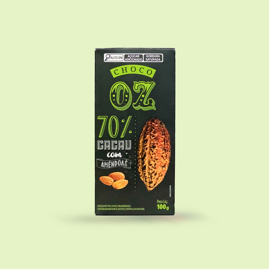 Choco Oz 70% Cacau com Amêndoas 100g
