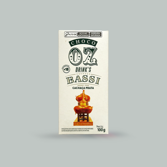 Choco Oz ao Leite com Cachaça Bassi Prata 100g