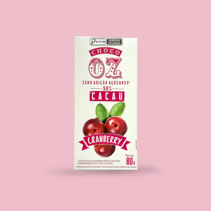 Choco Oz Zero Açúcar 50% Cacau com Cranberry 80g