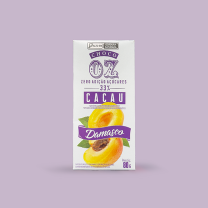 Choco Oz Zero Açúcar 33% Cacau com Damasco 80g