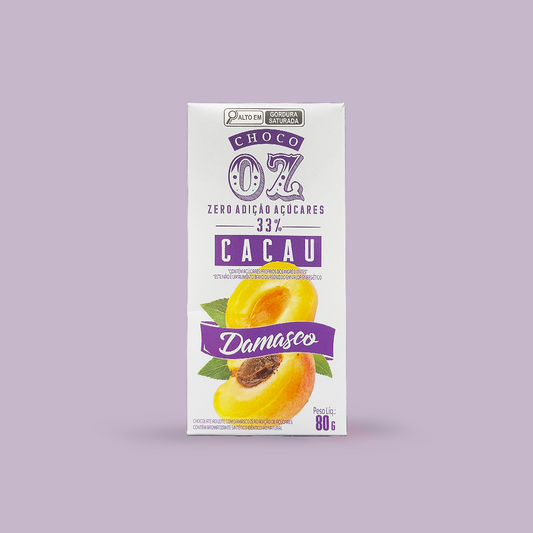 Choco Oz Zero Açúcar 33% Cacau com Damasco 80g