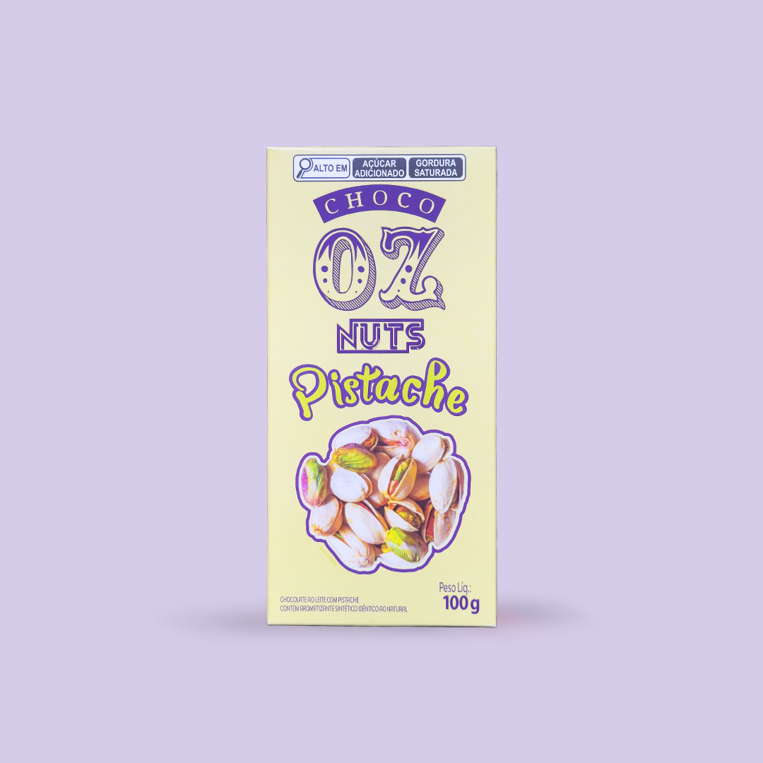 Choco Oz ao Leite com Pistache 100 Gr