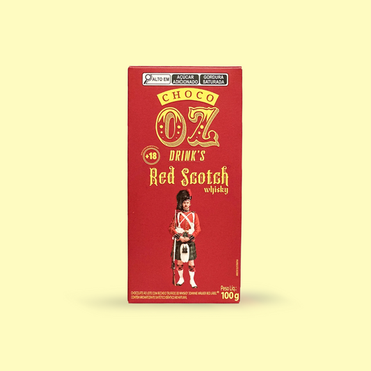 Choco Oz ao Leite com Jhonnie Walker Red 100g